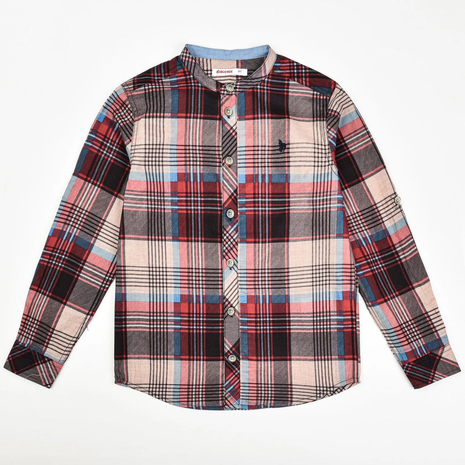 חולצה צווארון סינית ש.א - אדום 16