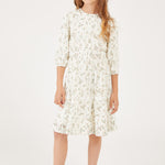 שמלה פרחונית - ירוק כהה 08