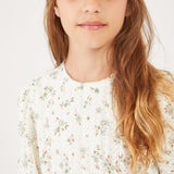 שמלה פרחונית - ירוק כהה 08