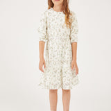 שמלה פרחונית - ירוק כהה 08