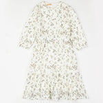 שמלה פרחונית - ירוק כהה 20