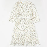 שמלה פרחונית - ירוק כהה 20