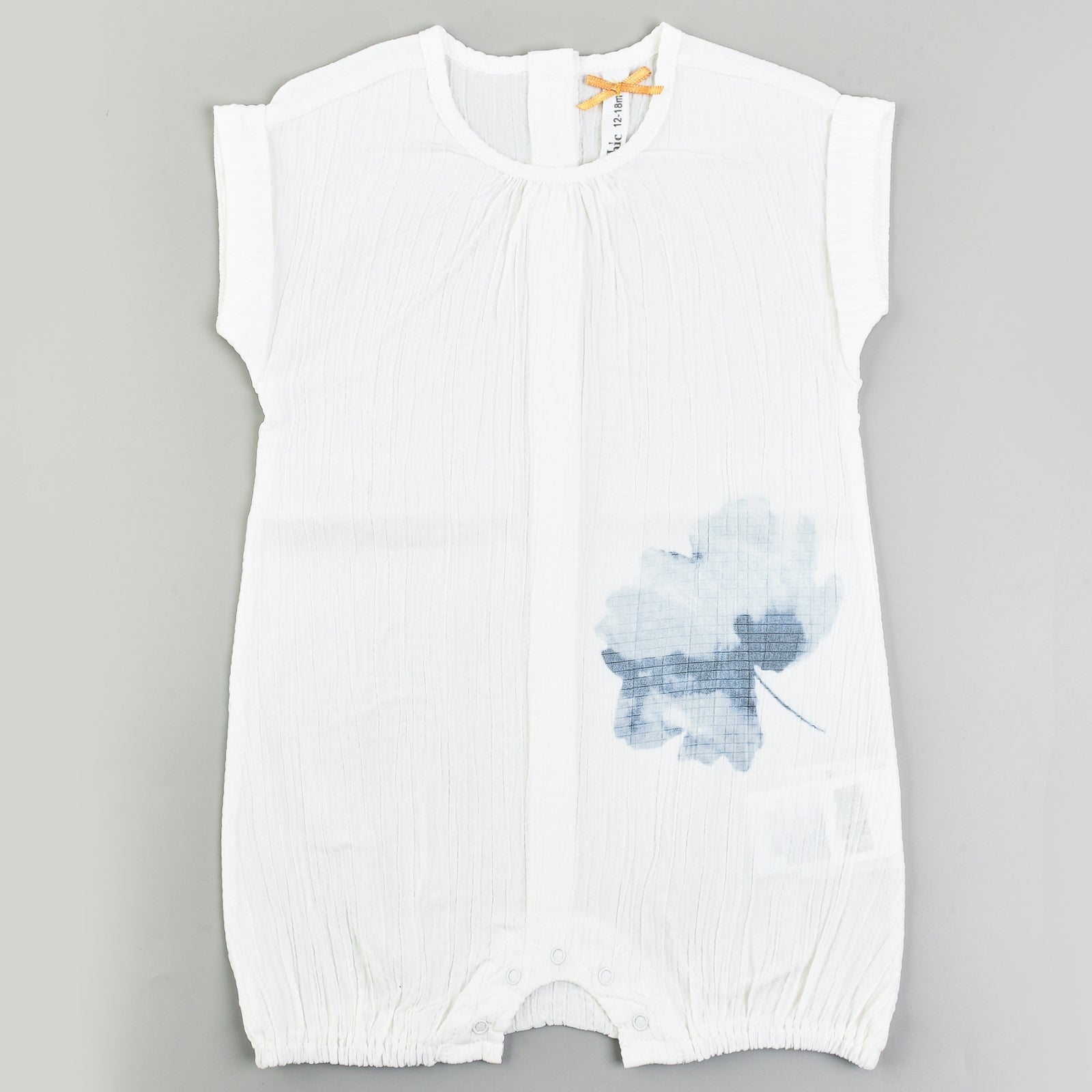 אוברול הדפס פרח - כחול 24-30