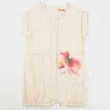 אוברול הדפס פרח - ורוד 24-30