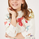 שמלה עם הדפס+ תחרות - FLOWERS 10