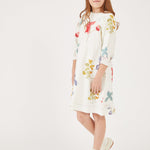 שמלה עם הדפס+ תחרות - FLOWERS 10