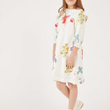 שמלה עם הדפס+ תחרות - FLOWERS 10