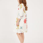 שמלה עם הדפס+ תחרות - FLOWERS 10