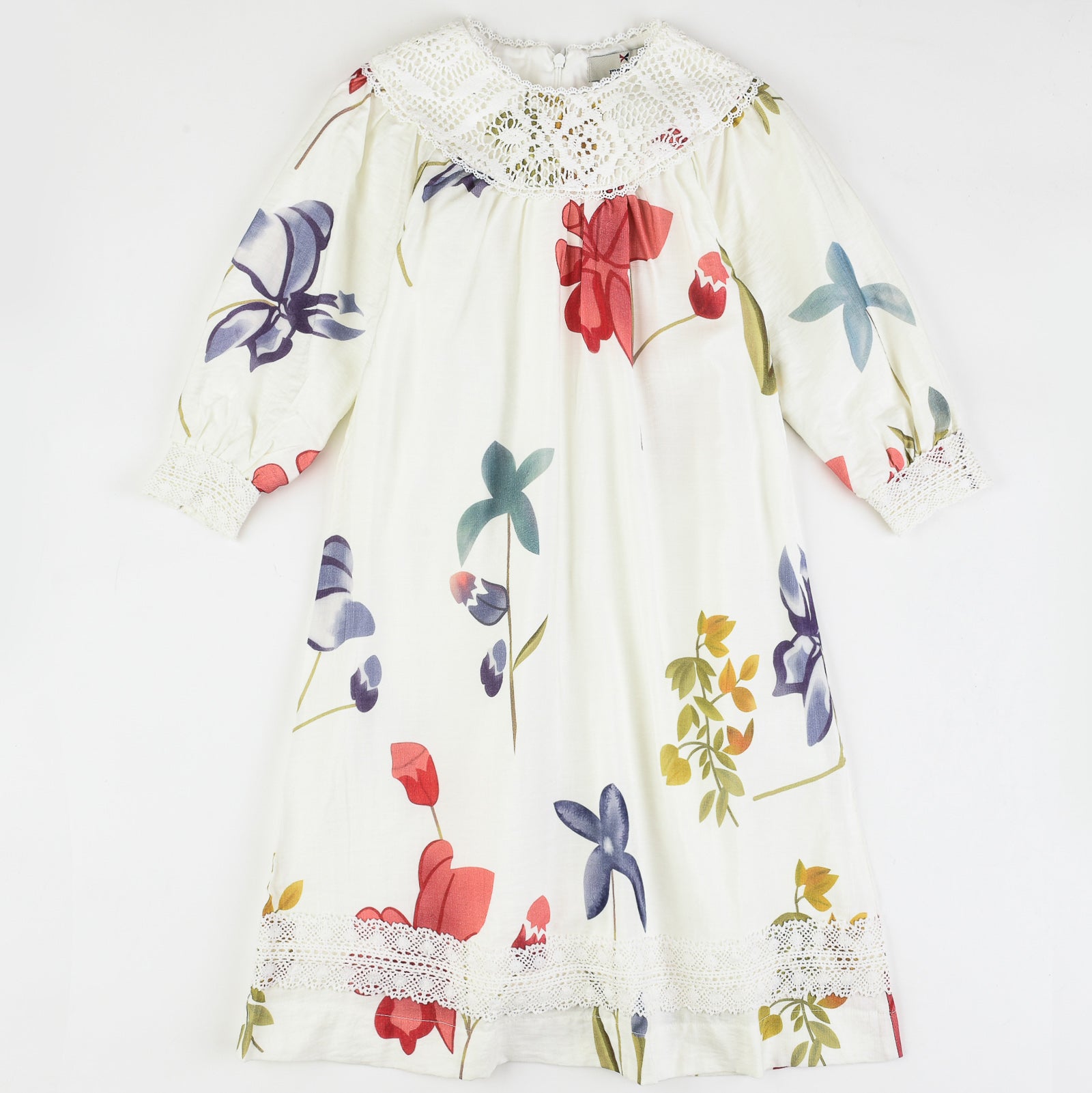 שמלה עם הדפס+ תחרות - FLOWERS 14