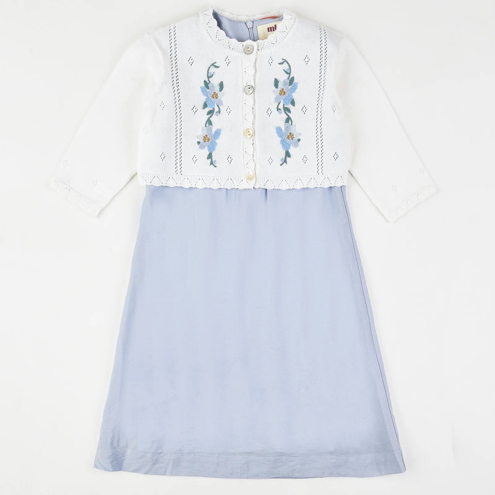 שמלה + קרדיגן פרחוני - כחול 20