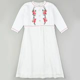 שמלה + קרדיגן פרחוני - לבן 20