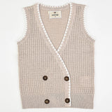 אפודת סריג+תפר שיניים - Stone Melange 16