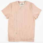 חולצת מעטפת טקסטורת פשתן - pudra 12