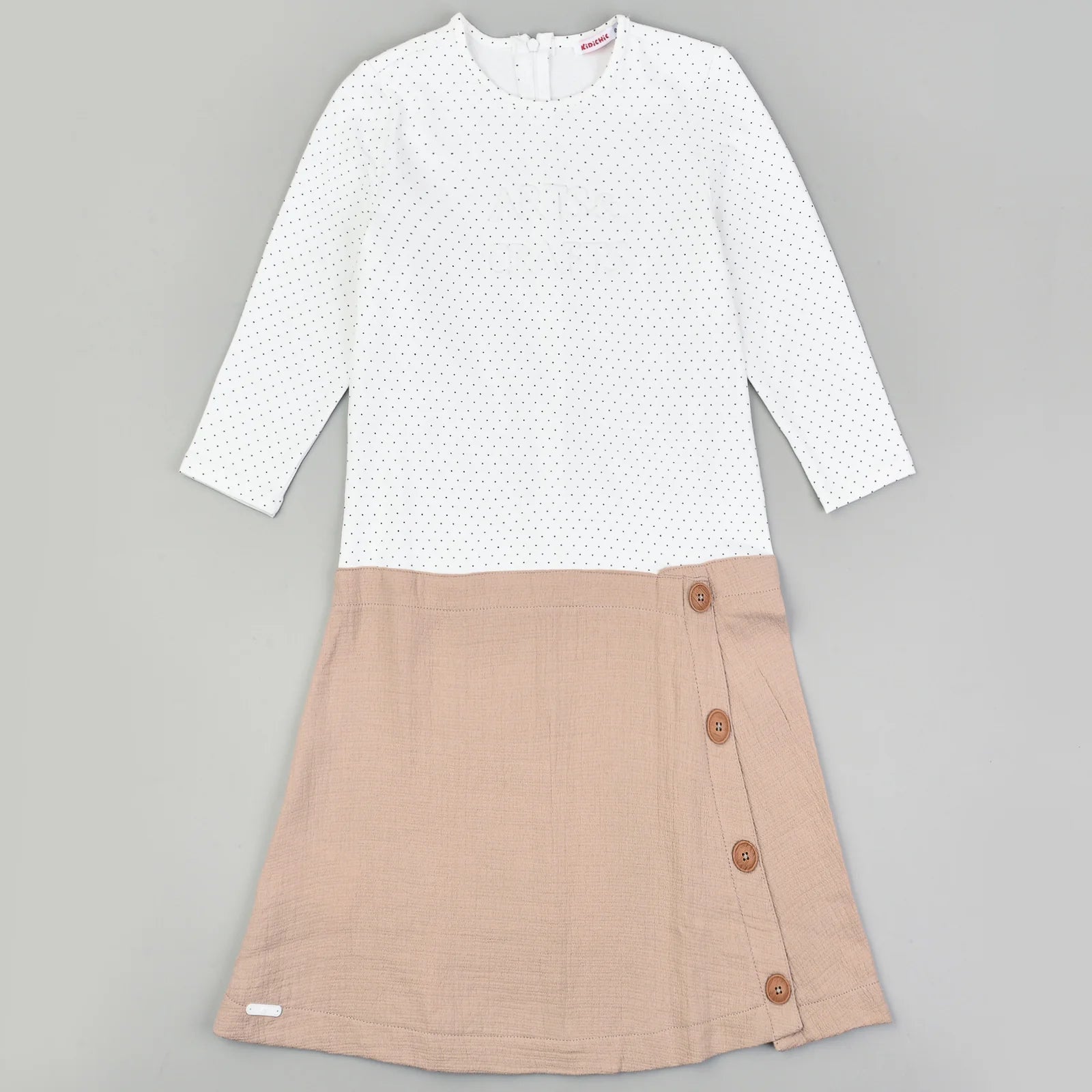 שמלה דמוי חולצה וחצאית ארטס - SAND 20