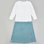 שמלה דמוי חולצה וחצאית ארטס - AQUA 20