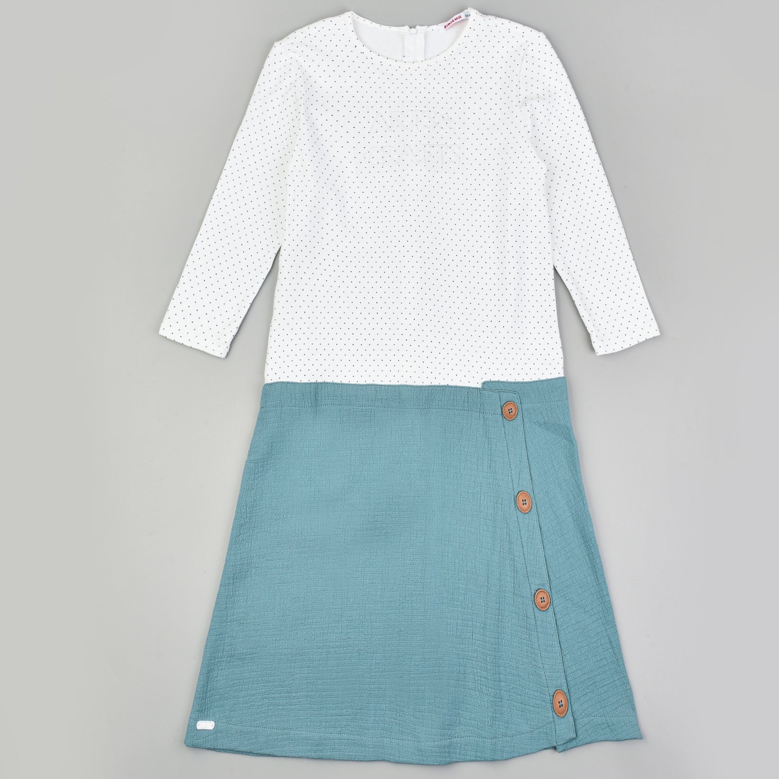 שמלה דמוי חולצה וחצאית ארטס - AQUA 20