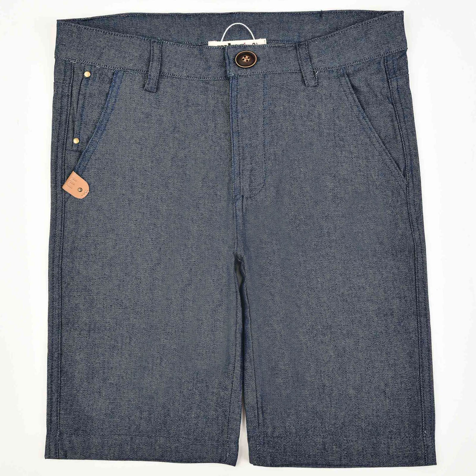מכנסי ברמודה קנבס - navy jeans 8