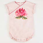 אוברול פרח גדול - כתום 18-24