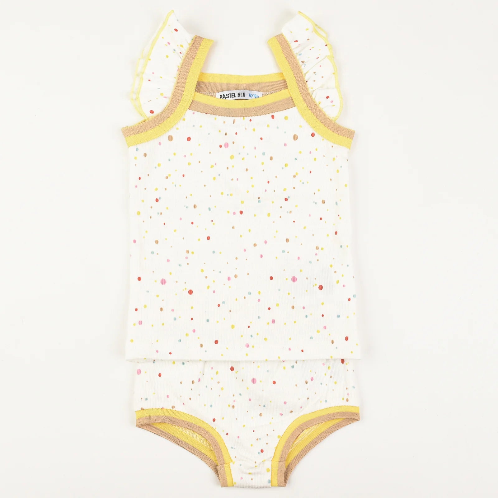 סט בייבי מודפס - dots 6-12M