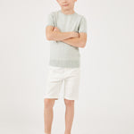 חולצת סריג בנים רקמת שיניים - mint 08