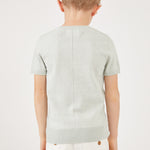חולצת סריג בנים רקמת שיניים - mint 08