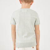 חולצת סריג בנים רקמת שיניים - mint 08