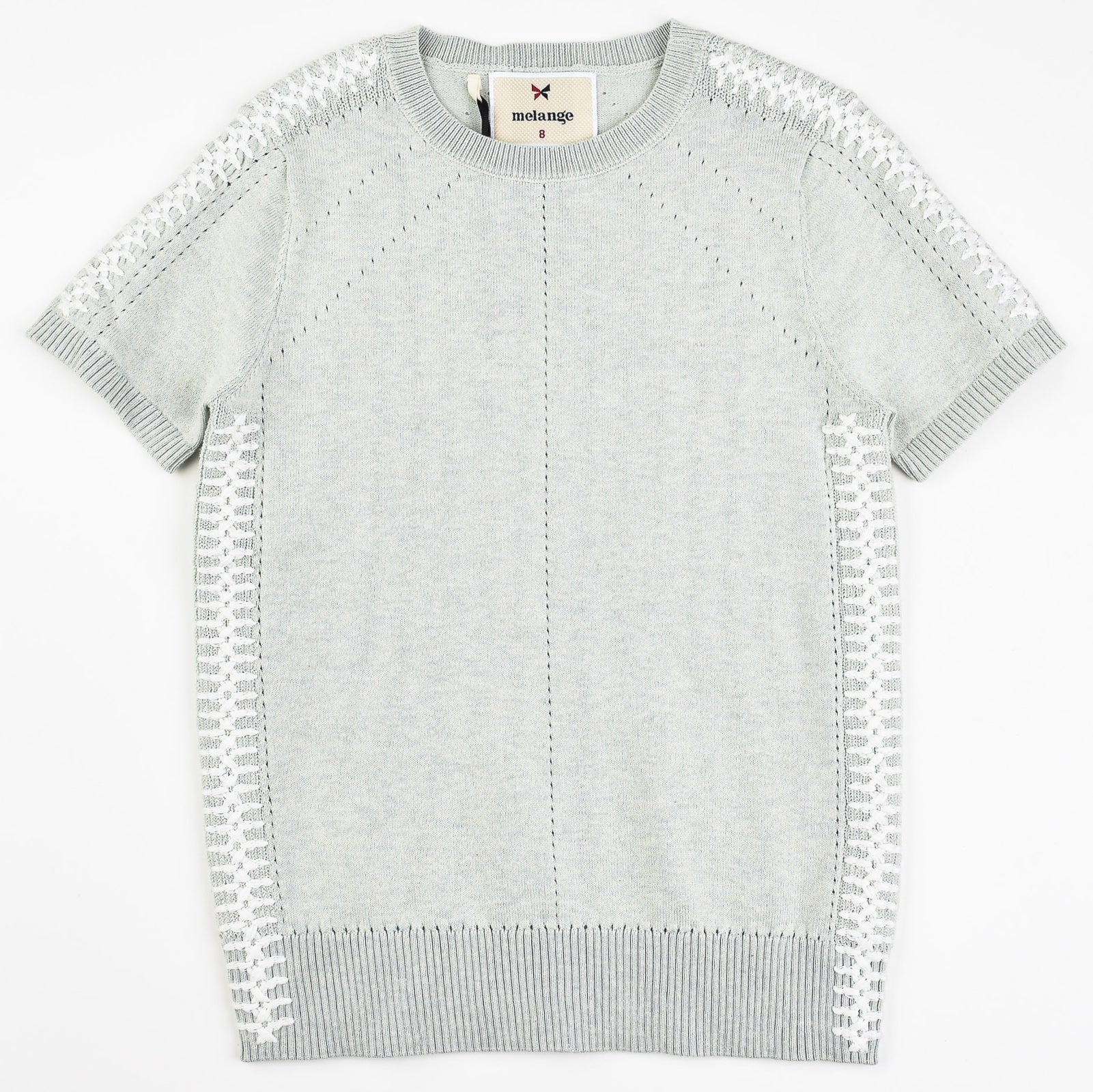 חולצת סריג בנים רקמת שיניים - mint 12