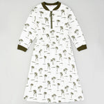 שמלה בהדפס דקלים - ירוק כהה 18