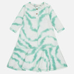 שמלת וופל מודפסת - מנטה 16