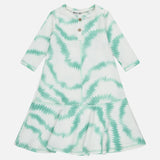 שמלת וופל מודפסת - מנטה 16