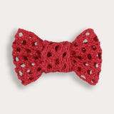 Pair of mini crochet pins - red