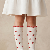 Strawberry Knee Socks - Red