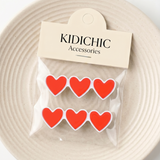 Pair of acrylic pins - red