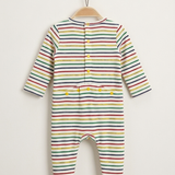 Babygro Striped with Ship Embroidery - Blue