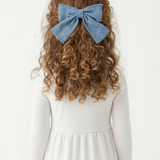 Denim Bow Tie Pin - Jeans