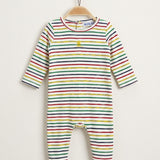 Babygro Striped with Ship Embroidery - Blue