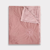 שמיכה בגימור פרוותי - ורוד