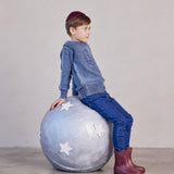 חולצת סריג עם סמל - כחול