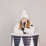 מעיל נפוח עם קפוצ'ון - אבן