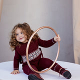 אוברול בשילוב וסט סריג - בורדו