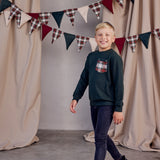 חולצה עם כיס משבצות - ירוק