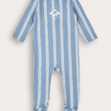 בייביגרו פסים עם רקמה - כחול