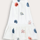 חצאית מידי עם הדפס פרחוני - כחול