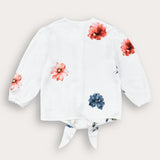 חולצה עם הדפס פרחוני - כחול