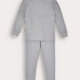 סט פיג'מה ריב - אפור