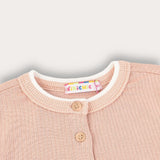 סט פיג'מה ריב - ורוד