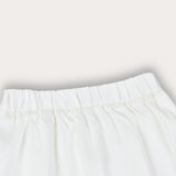 Midi skirt with floral print - white