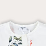 חולצה עם הדפס פרחוני - כחול