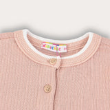 סט פיג'מה ריב - ורוד