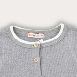 סט פיג'מה ריב - אפור